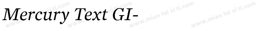 Mercury Text GI字体转换